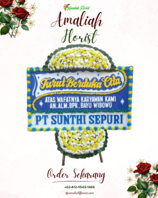 Papan Bunga Duka di Srondol Wetan
